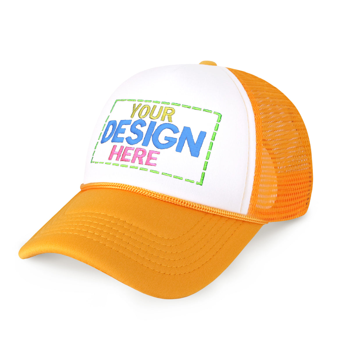 Custom Two-Tone Foam Cap with Rope