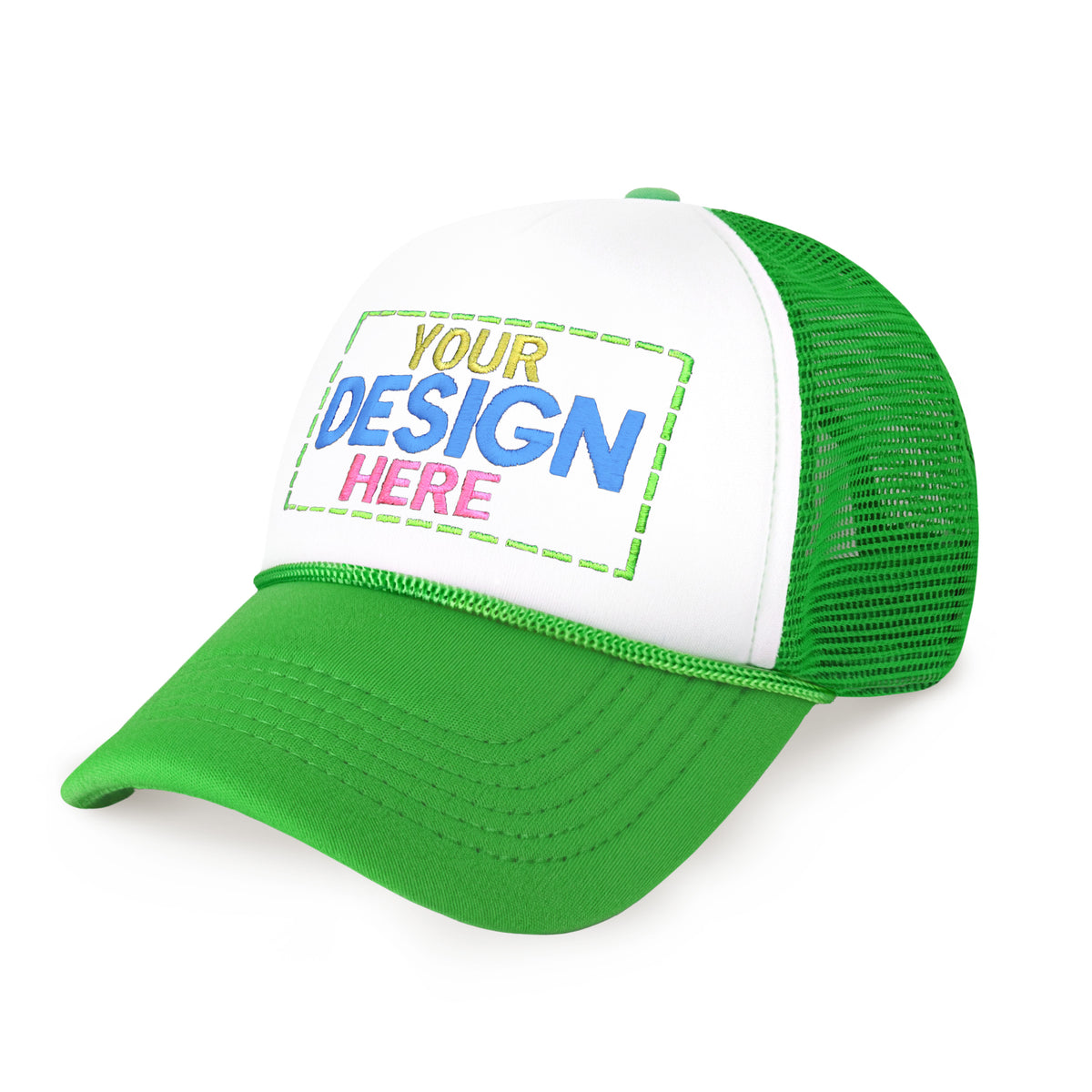 Custom Two-Tone Foam Cap with Rope