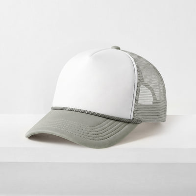 Two-Tone Foam Trucker Cap with Rope – Adjustable Mesh Trucker Hat