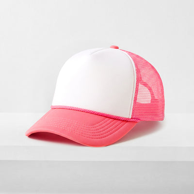 Two-Tone Foam Trucker Cap with Rope – Adjustable Mesh Trucker Hat