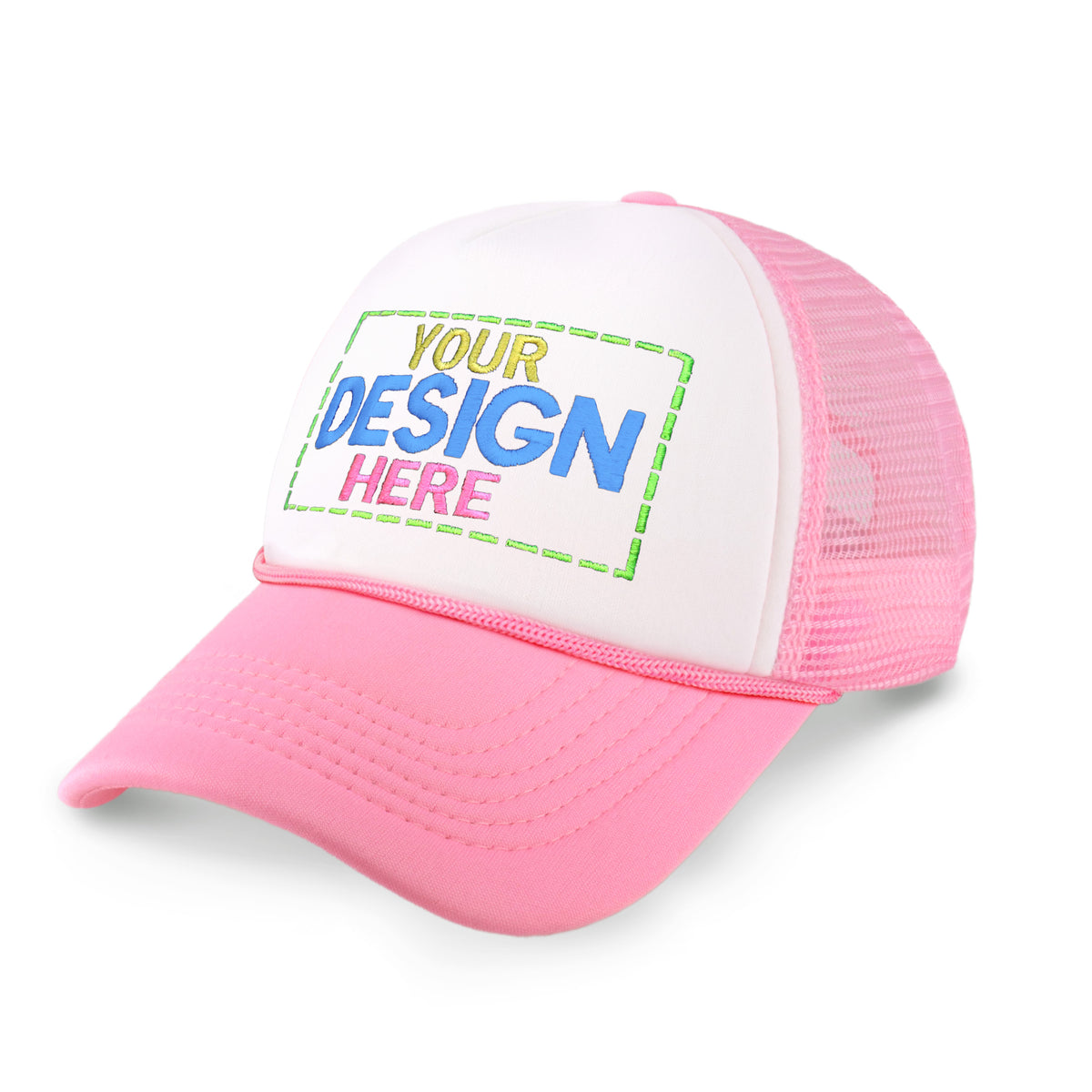 Custom Two-Tone Foam Cap with Rope