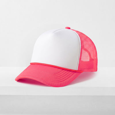 Two-Tone Foam Trucker Cap with Rope – Adjustable Mesh Trucker Hat