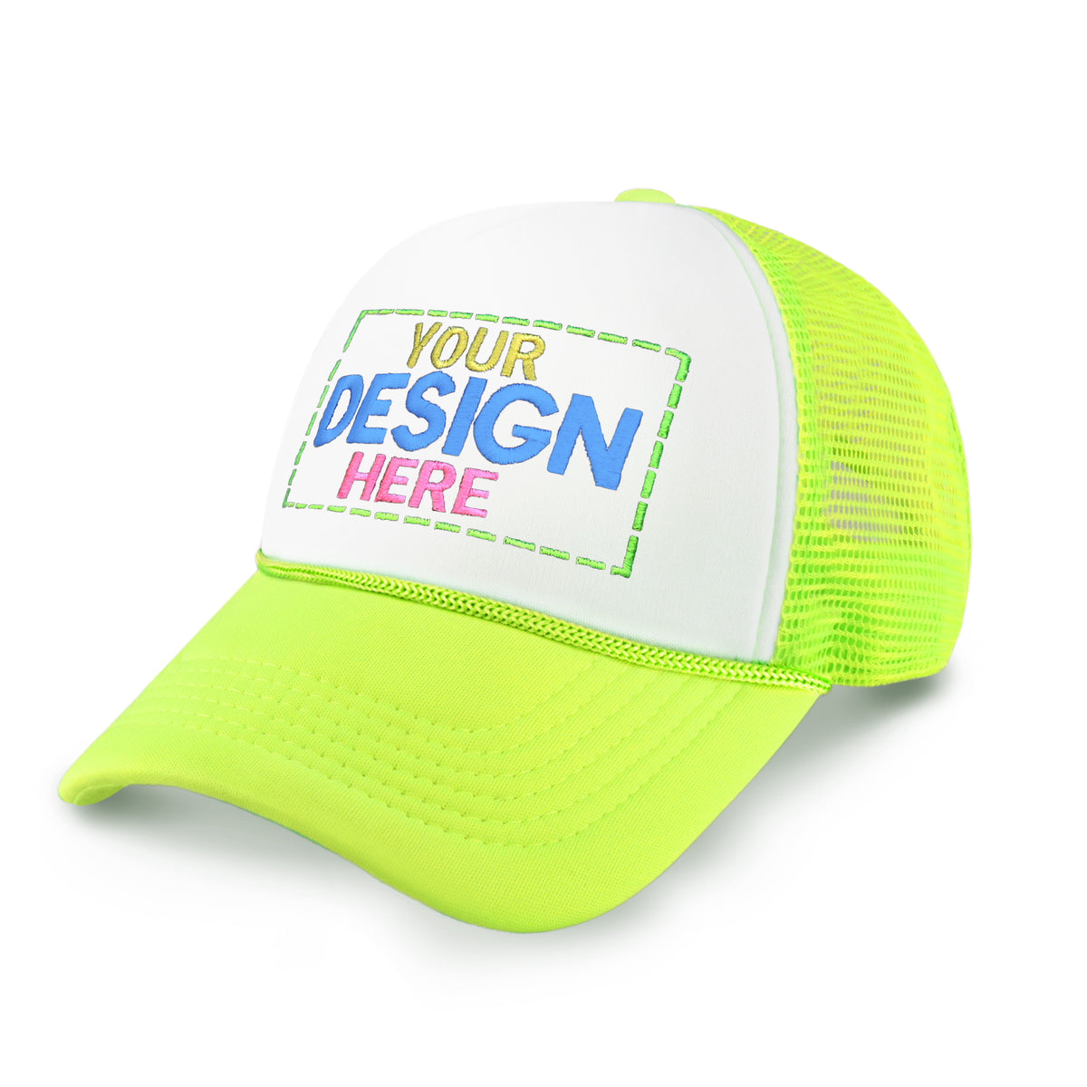 Custom Two-Tone Foam Cap with Rope