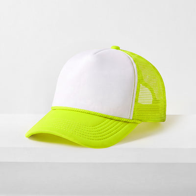Two-Tone Foam Trucker Cap with Rope – Adjustable Mesh Trucker Hat