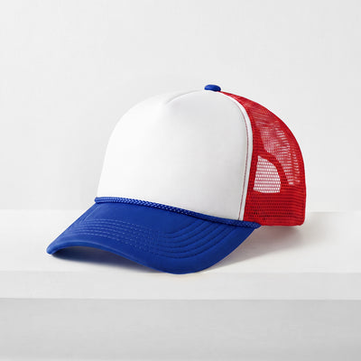 Two-Tone Foam Trucker Cap with Rope – Adjustable Mesh Trucker Hat