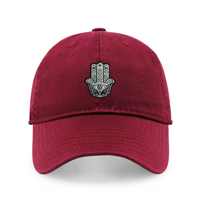Hamsa Embroidered Dad Hat – Adjustable Cotton Baseball Cap
