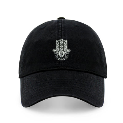 Hamsa Embroidered Dad Hat – Adjustable Cotton Baseball Cap