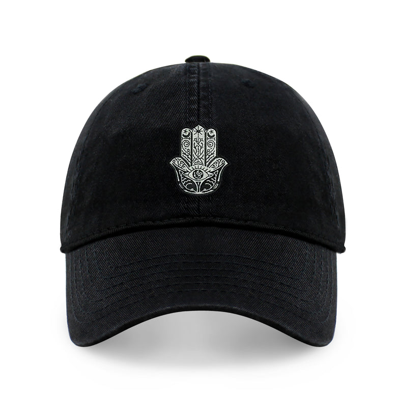 Hamsa Embroidered Dad Hat – Adjustable Cotton Baseball Cap