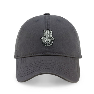 Hamsa Embroidered Dad Hat – Adjustable Cotton Baseball Cap