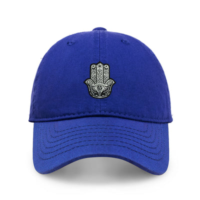 Hamsa Embroidered Dad Hat – Adjustable Cotton Baseball Cap
