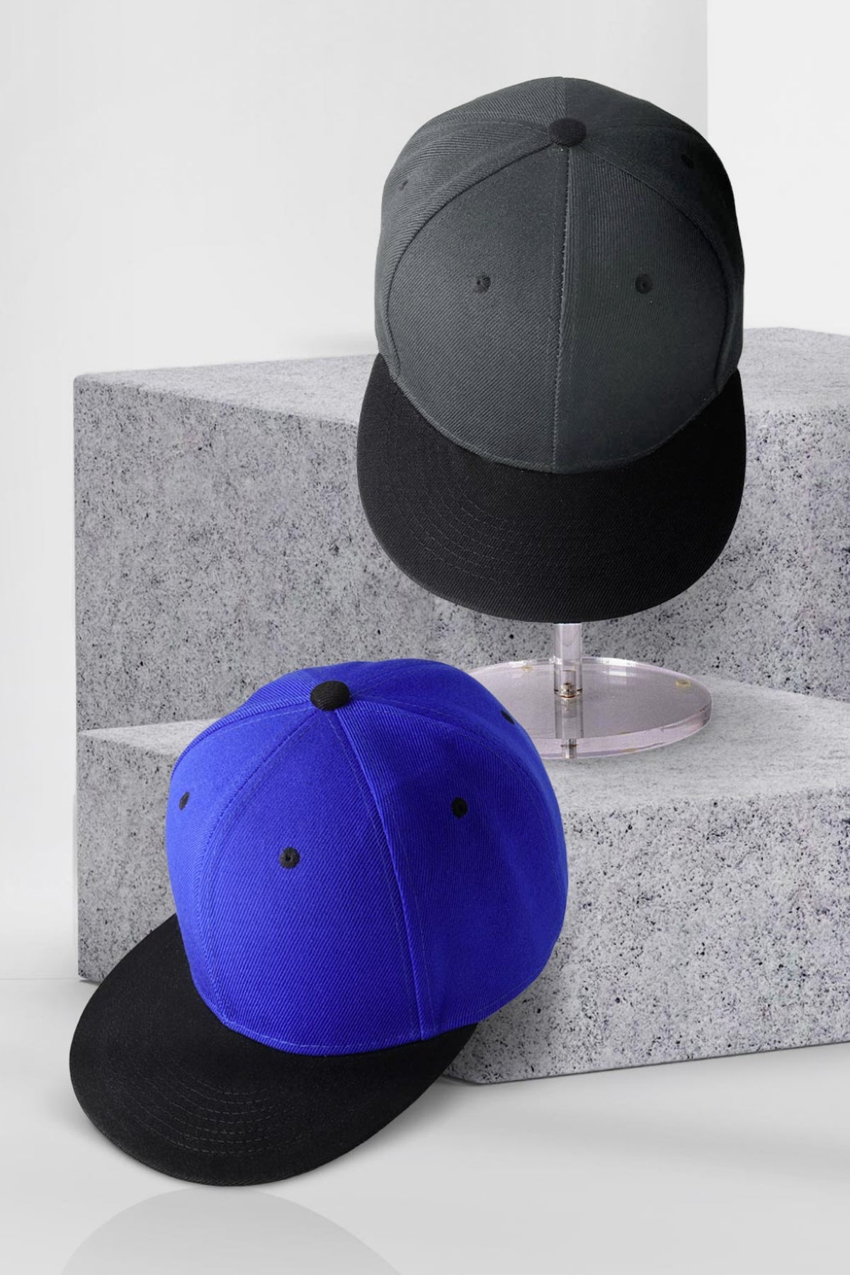 1 Pack  Two-Tone Edge Snapback - Black/Hunter Green