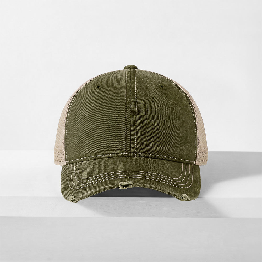 Vintage Mesh Trucker Cap – Cotton/Polyester Adjustable Fit & Breathable