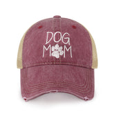 Dog Mom Embroidered Dad Hat – Adjustable Vintage Trucker Cap