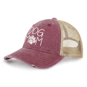 Dog Mom Design Embroidered Cap