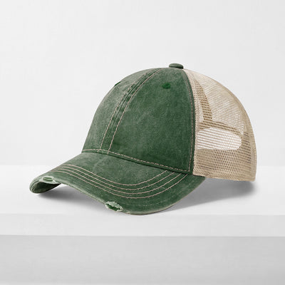 Vintage Mesh Trucker Cap – Cotton/Polyester Adjustable Fit & Breathable