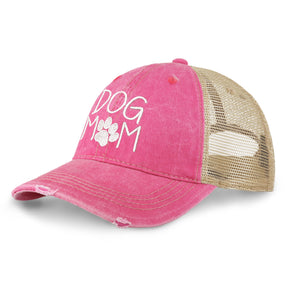 Dog Mom Design Embroidered Cap