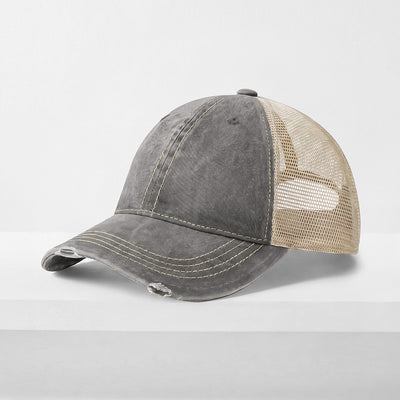Vintage Mesh Trucker Cap – Cotton/Polyester Adjustable Fit & Breathable