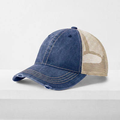 Vintage Mesh Trucker Cap – Cotton/Polyester Adjustable Fit & Breathable