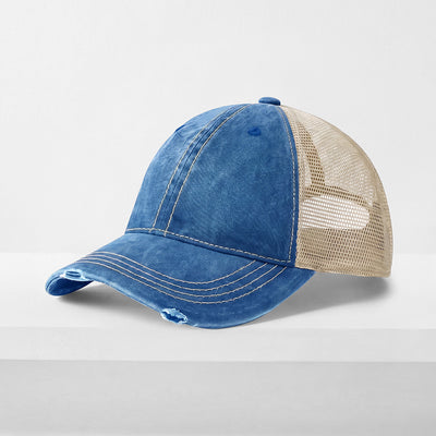 Vintage Mesh Trucker Cap – Cotton/Polyester Adjustable Fit & Breathable