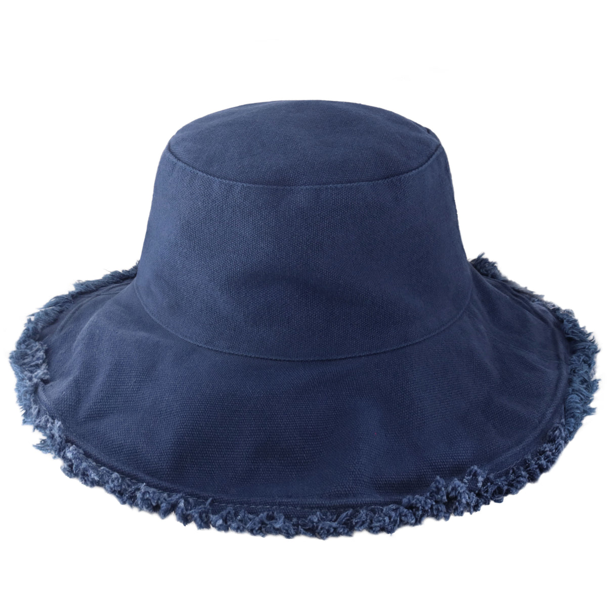 Wide Brim Frayed Bucket Hat