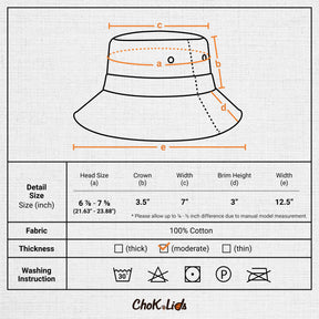 Wide Brim Bucket Hat