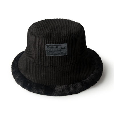 Reversible Bucket Hat for Winter – Corduroy & Faux Fur Cozy Hat