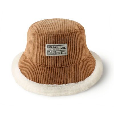 Reversible Bucket Hat for Winter – Corduroy & Faux Fur Cozy Hat