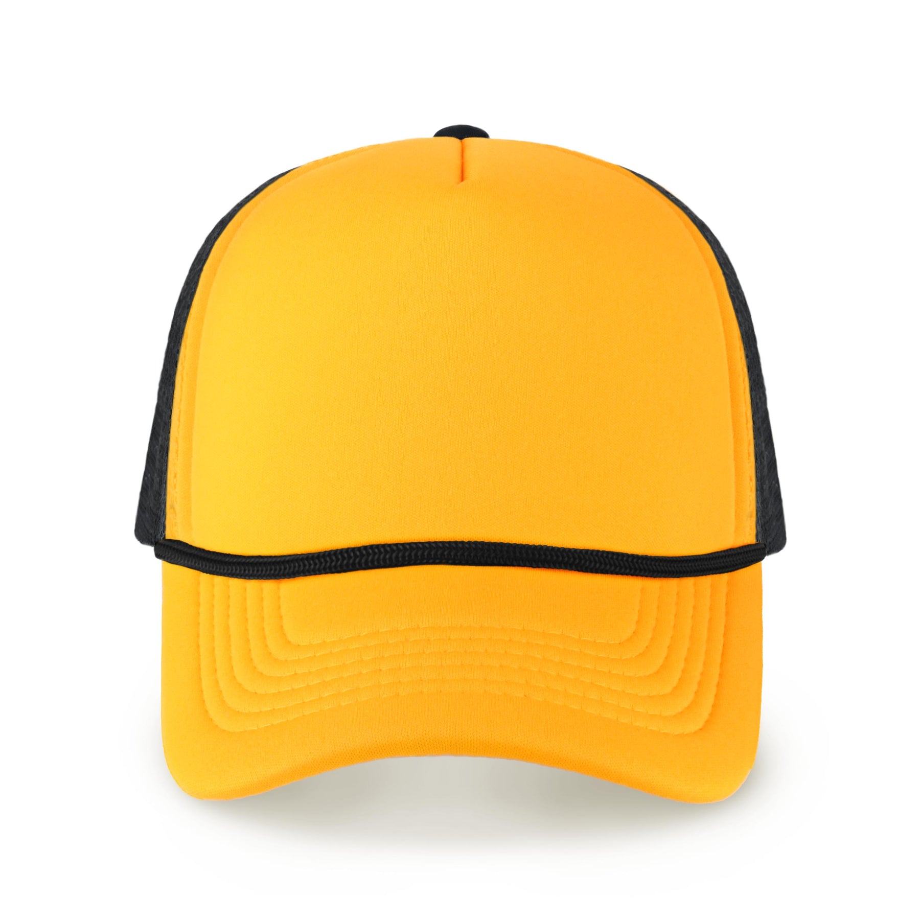 Two-Tone Foam Trucker Cap with Rope – Adjustable Mesh Trucker Hat