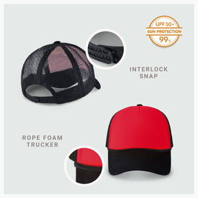 Two-Tone Foam Cap with Rope