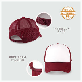 Two-Tone Foam Cap with Rope