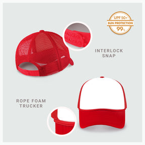 Two-Tone Foam Cap with Rope