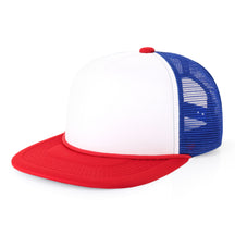 Two-Tone Foam Trucker Hat with Rope – Flat Bill Mesh Snapback
