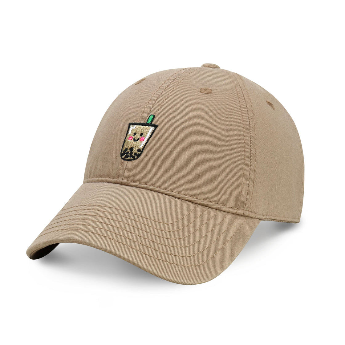 Boba Tea Embroidered Dad Hat – Adjustable Cotton Baseball Cap