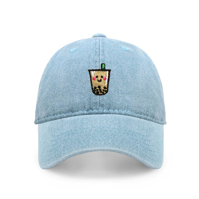 Boba Tea Embroidered Dad Hat – Adjustable Cotton Baseball Cap