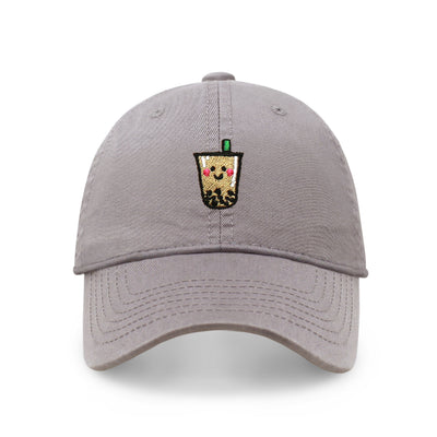 Boba Tea Embroidered Dad Hat – Adjustable Cotton Baseball Cap