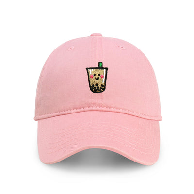 Boba Tea Embroidered Dad Hat – Adjustable Cotton Baseball Cap