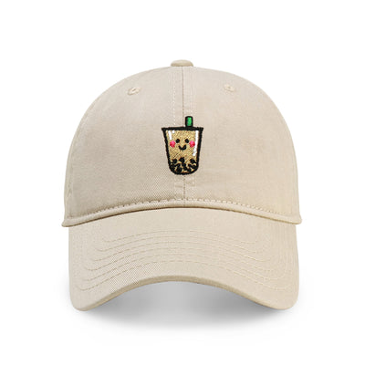 Boba Tea Embroidered Dad Hat – Adjustable Cotton Baseball Cap