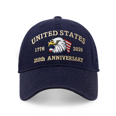 250th Anniversary USA Embroidered Dad Hat – Adjustable Cotton Baseball Cap