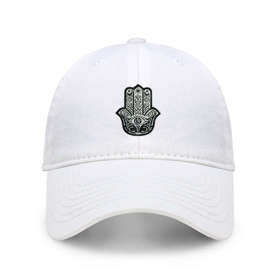 Hamsa Embroidered Dad Hat – Adjustable Cotton Baseball Cap