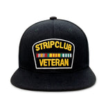 Strip Club Veteran Flat Bill Cap – Embroidered Adjustable Snapback Hat