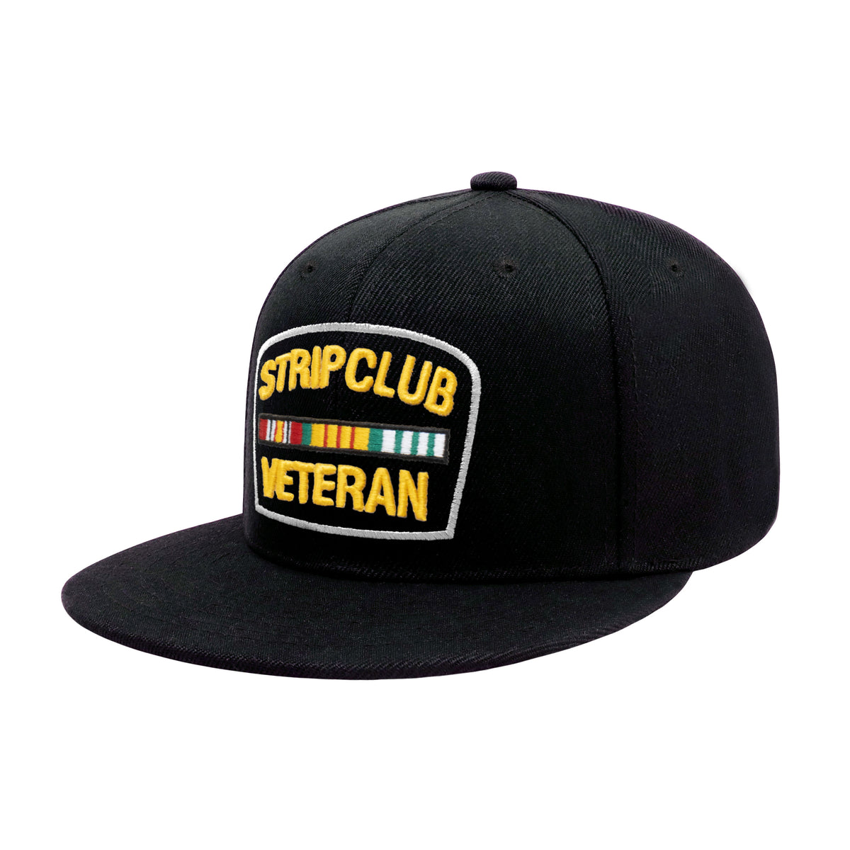 Strip Club Veteran Flat Bill Cap – Embroidered Adjustable Snapback Hat