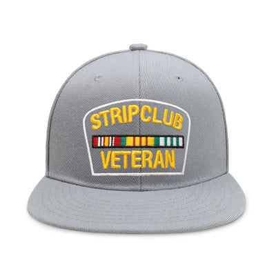 Strip Club Veteran Flat Bill Cap – Embroidered Adjustable Snapback Hat