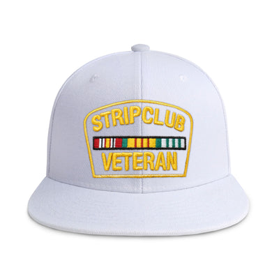 Strip Club Veteran Flat Bill Cap – Embroidered Adjustable Snapback Hat
