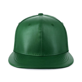 Sleek PU Leather Flat Bill