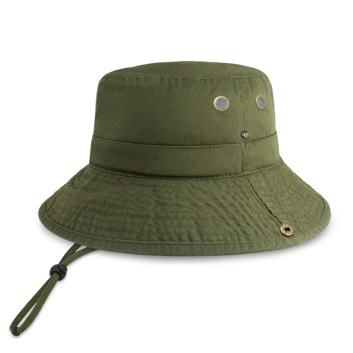Army green Wide Brim Bucket Hat
