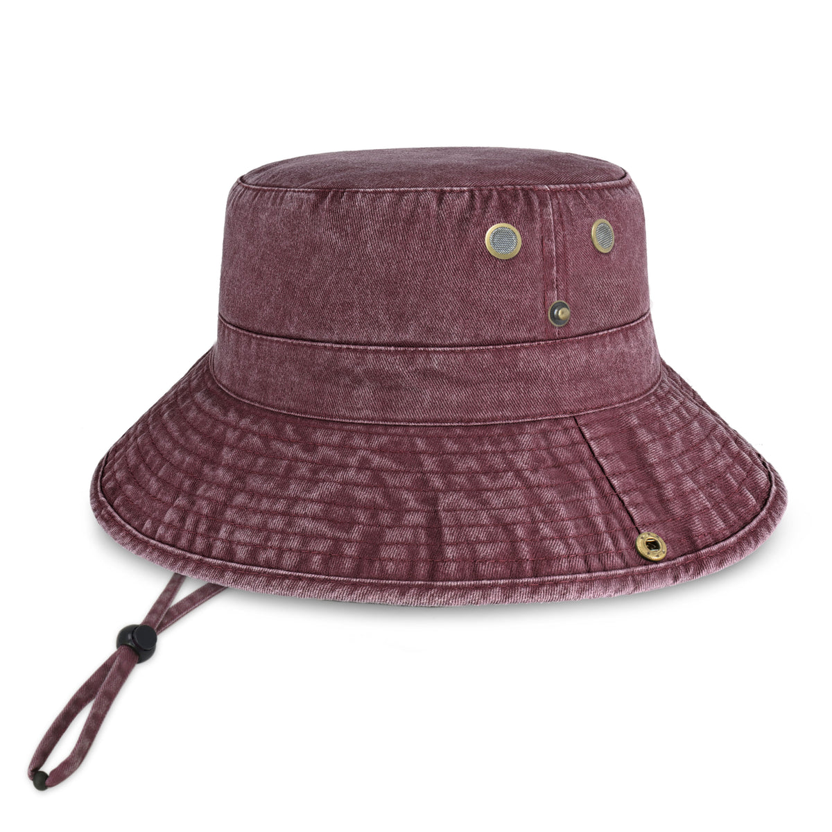 Berry Wide Brim Bucket Hat