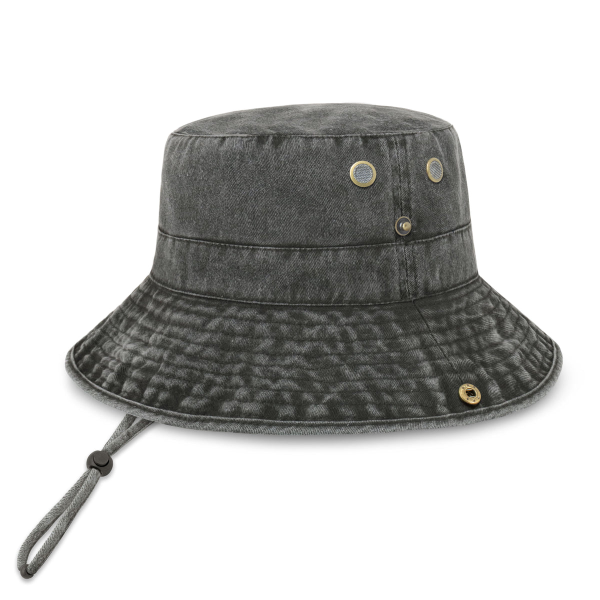 Midnight Wide Brim Bucket Hat