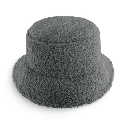 Sherpa Bucket Hat for Winter – Cozy Fleece Bucket Hat with Adjustable Drawstring