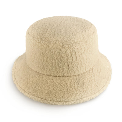 Sherpa Bucket Hat for Winter – Cozy Fleece Bucket Hat with Adjustable Drawstring