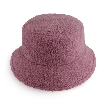 Sherpa Bucket Hat for Winter – Cozy Fleece Bucket Hat with Adjustable Drawstring